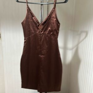 Fashion Nova size XS brown mini dress.